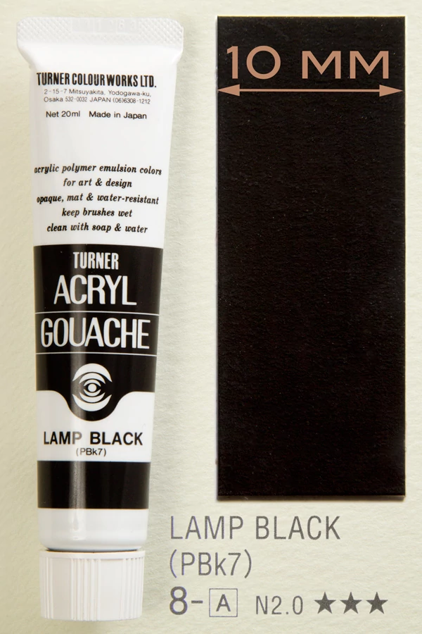 Akrilfesték 40ml Turner - 008 Lamp black