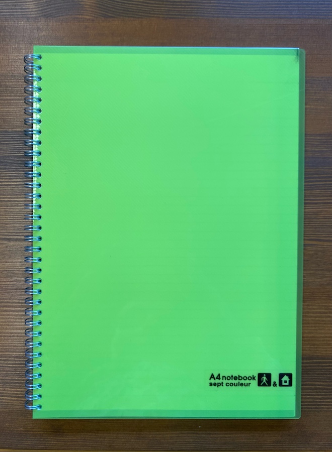 Füzet A4/80lap vonalas Maruman N570-03 zöld borítós