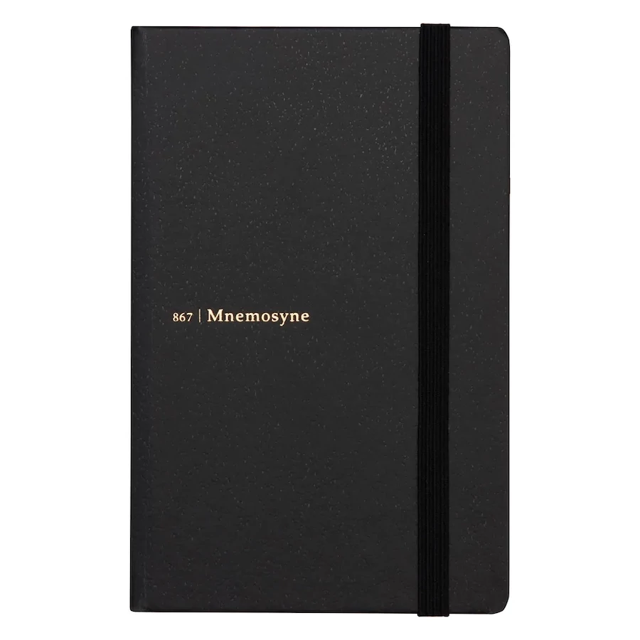 Mnemosyne Journal A6/80lap 6,5mm vonalas Maruman - Black