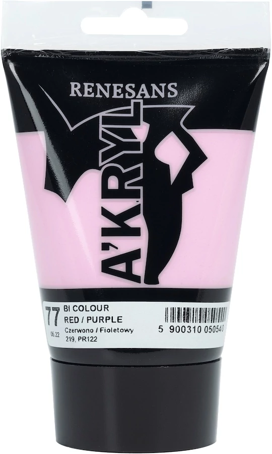 Akrilfesték 100ml Bicolor Renesans - 77 Red / Purple