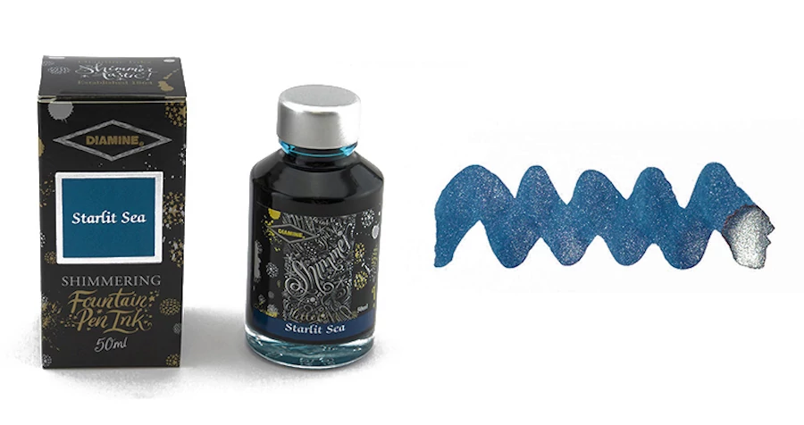 Töltőtolltinta 50ml Shimmer Diamine - Sparlit sea