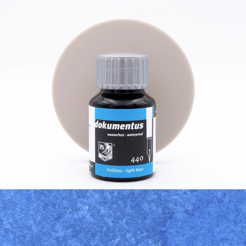 Töltőtolltinta 50ml Dokumentus Rohrer  - 41 440 Hellblau