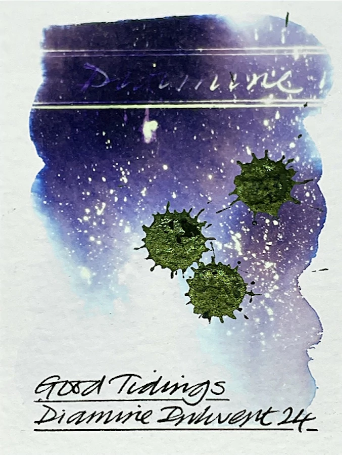 Töltőtolltinta 50ml Black E. Extreme Sheen Diamine - Good Tidings