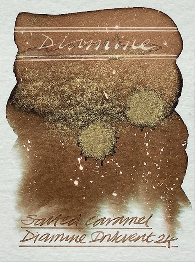Töltőtolltinta 50ml BLack E. Shimmer Diamine - Salted caramel