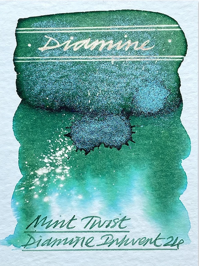 Töltőtolltinta 50ml Black E. Chameleon Diamine - Mint Twist