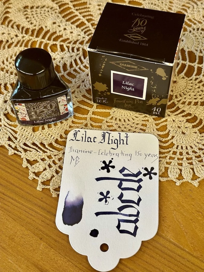 Töltőtolltinta 40ml 150A. évfordulós Diamine - Lilac Night