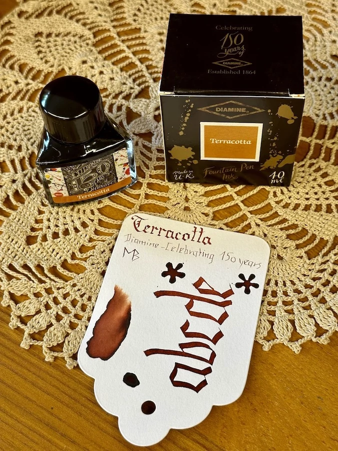 Töltőtolltinta 40ml 150. évfordulós Diamine - Terracotta