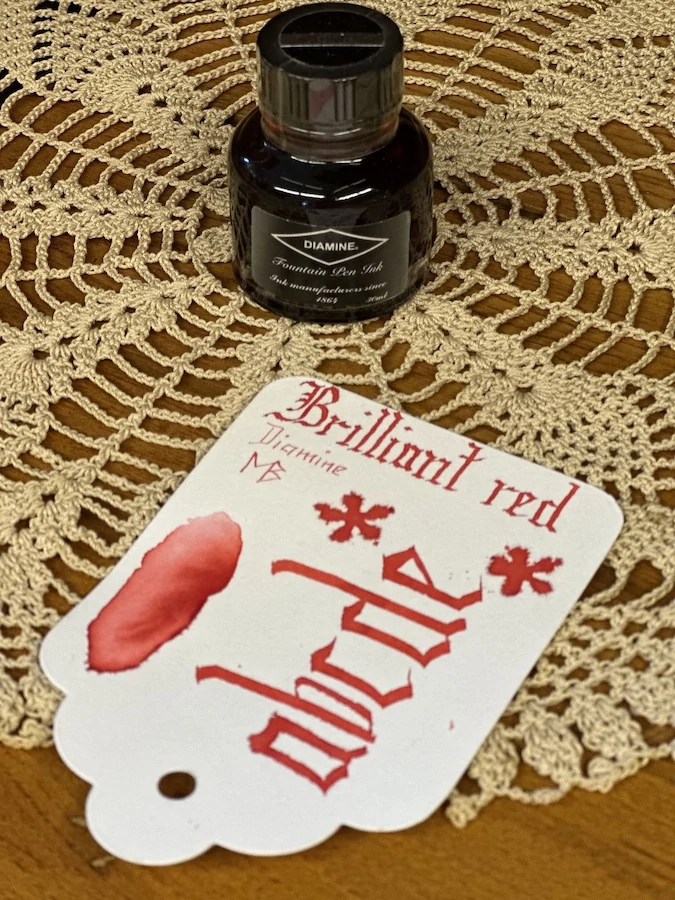 Töltőtolltinta 30ml Diamine - Brillant red