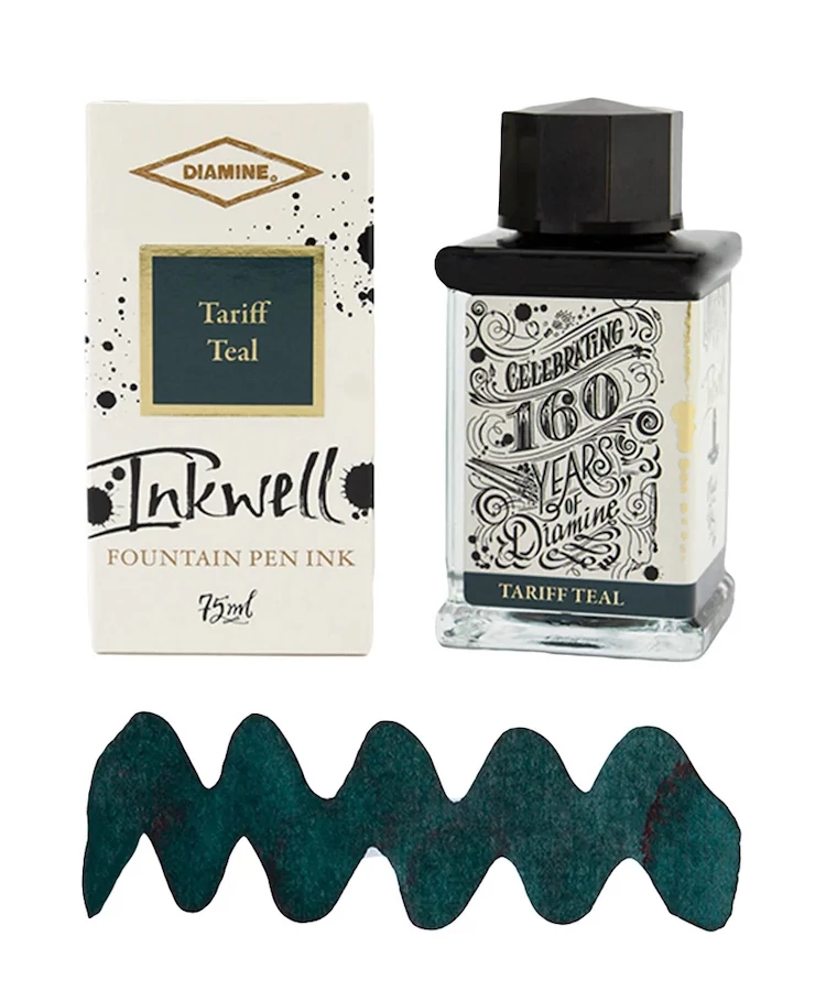 Inkwell töltőtolltinta 75ml Diamine - Tariff teal