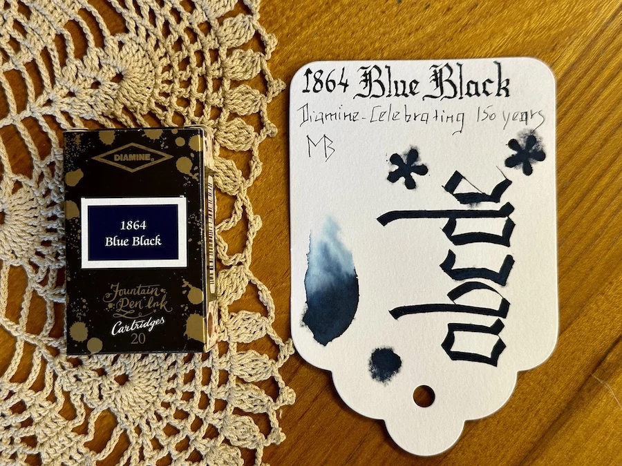 Tintapatron 20db Diamine - 1864 Blue black