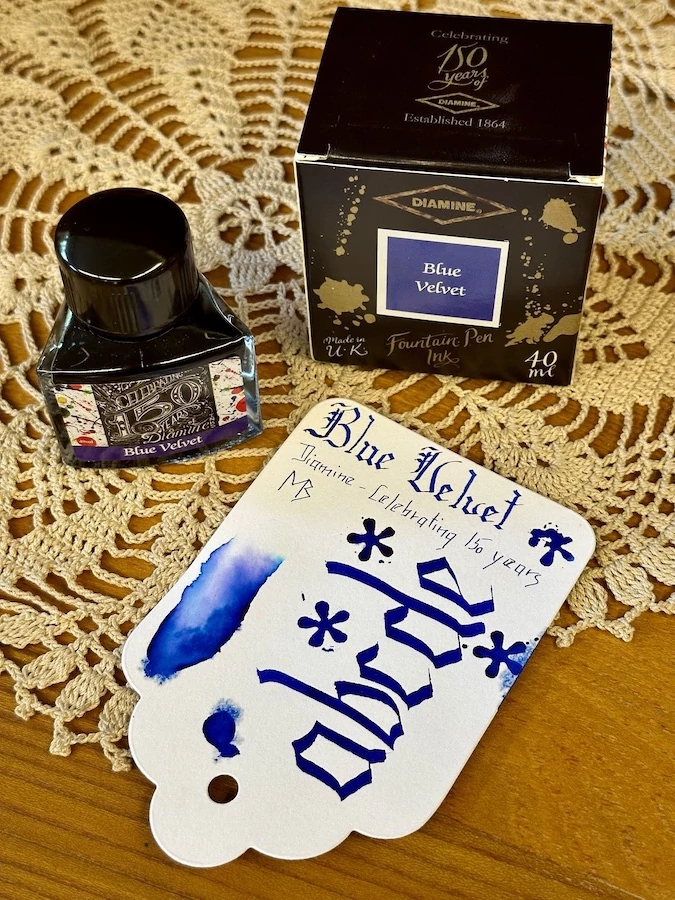 Töltőtolltinta 40ml 150. évfordulós Diamine - Blue Velvet