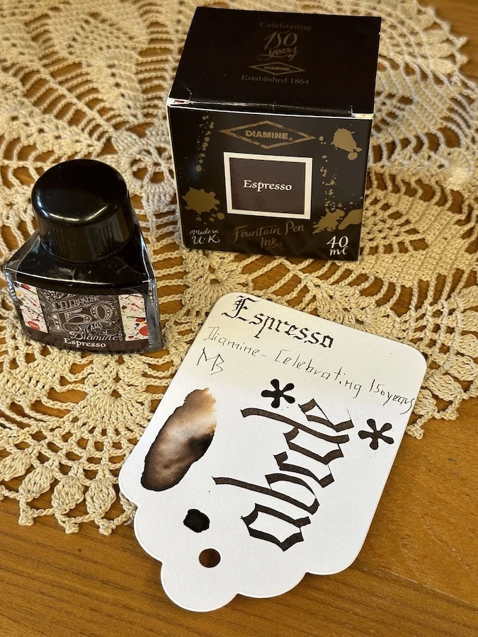 Töltőtolltinta 40ml 150. évfordulós Diamine - Espresso