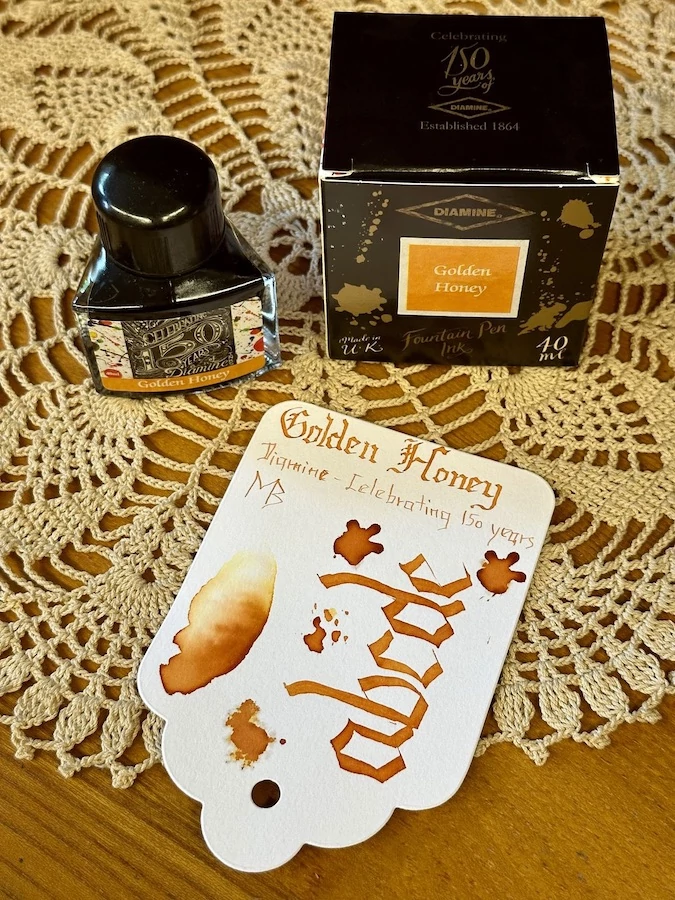 Töltőtolltinta 40ml 150. évfordulós Diamine - Golden Honey