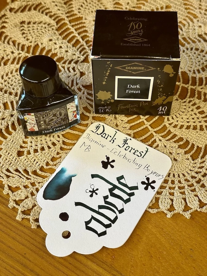 Töltőtolltinta 40ml 150. évfordulós Diamine - Dark Forest