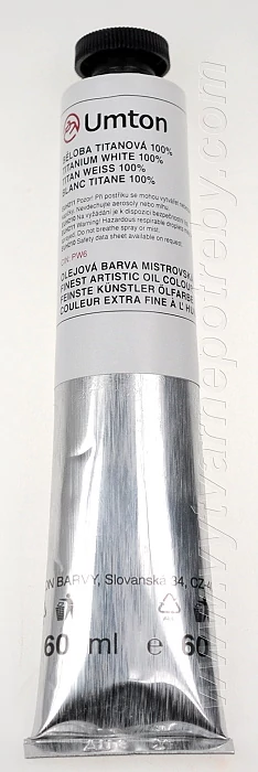 Titanium White olajfesték 60ml Umton - 0004 Titánfehér 100%