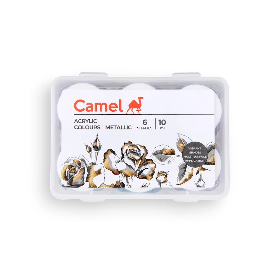Akrilfesték szett 6 színű Metalic Colours Camlin